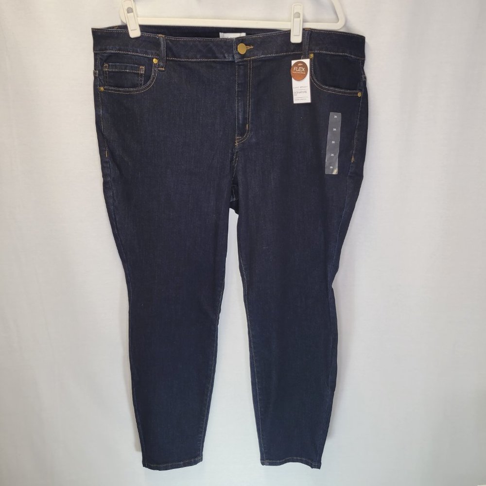 Lane Bryant Women's Size 26 Jeans Mid Rise Skinny Fit Dark Wash